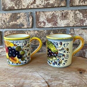 Ammannati Italian Coffee Mug Pair Food Safe Beautiful Condition!